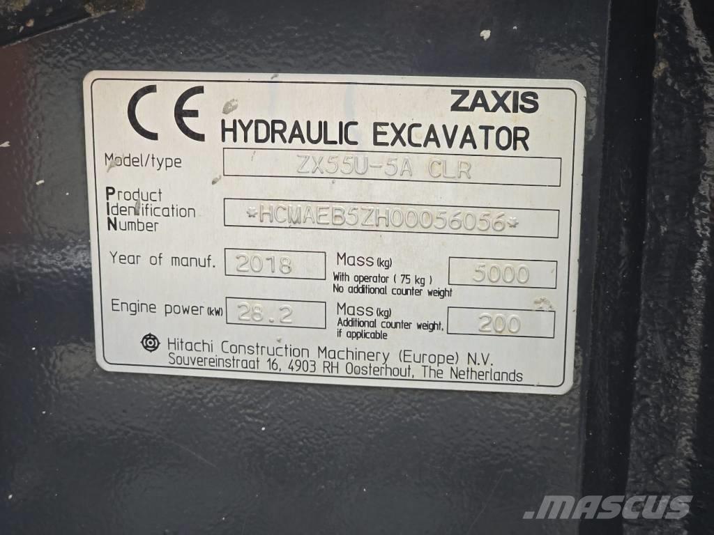 Hitachi ZX55U-5A CLR Minigravemaskiner