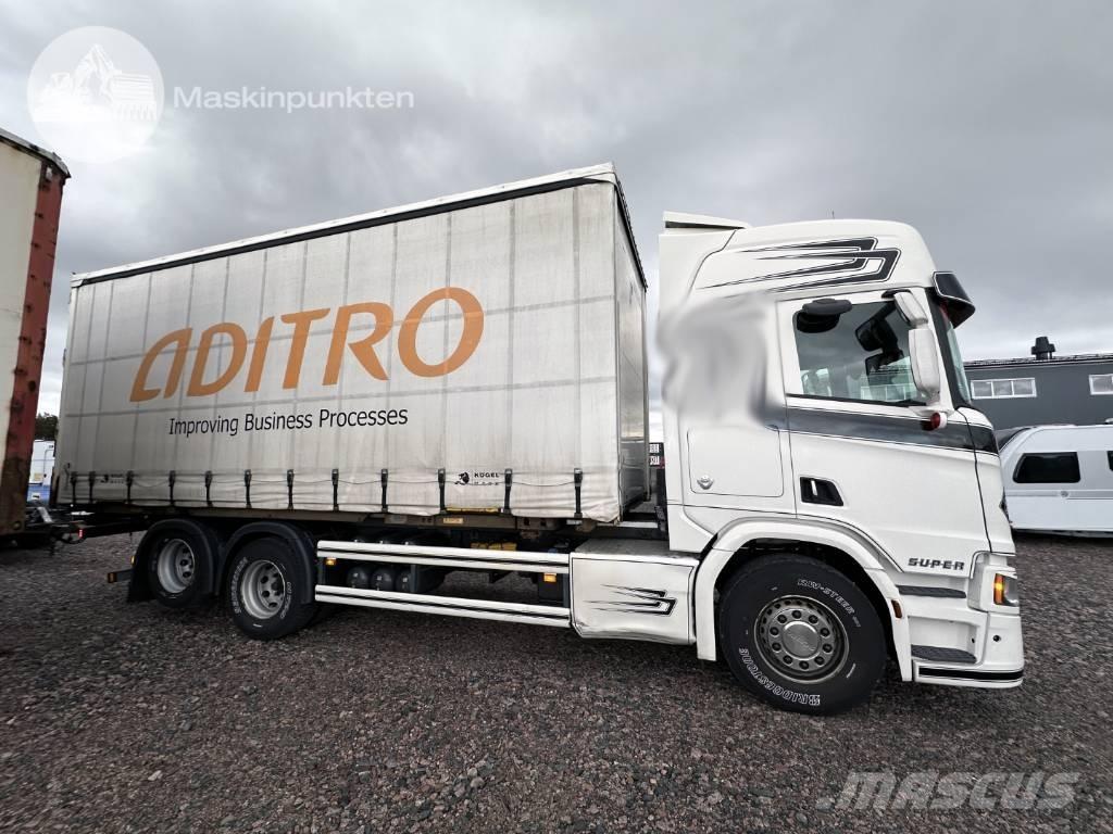 Scania R 580 Lastbiler med containerramme / veksellad