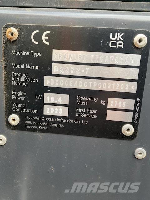 Develon DX 27 Z-7 Minigravemaskiner