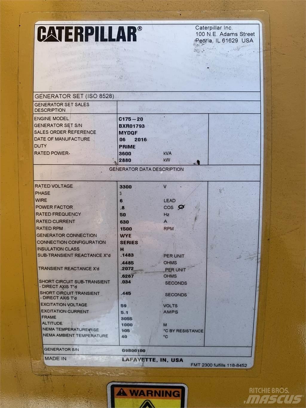 CAT SR5 Andre generatorer