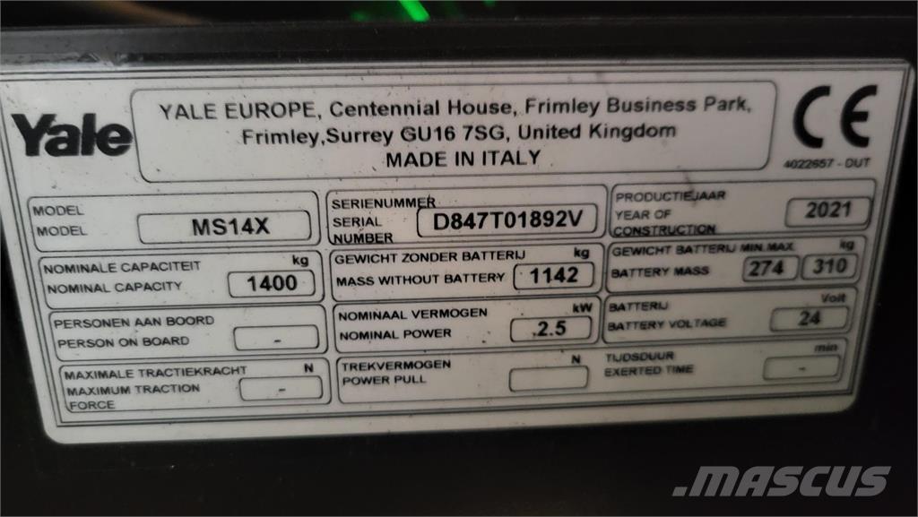 Yale MS14X-IL Selvkørende stablere