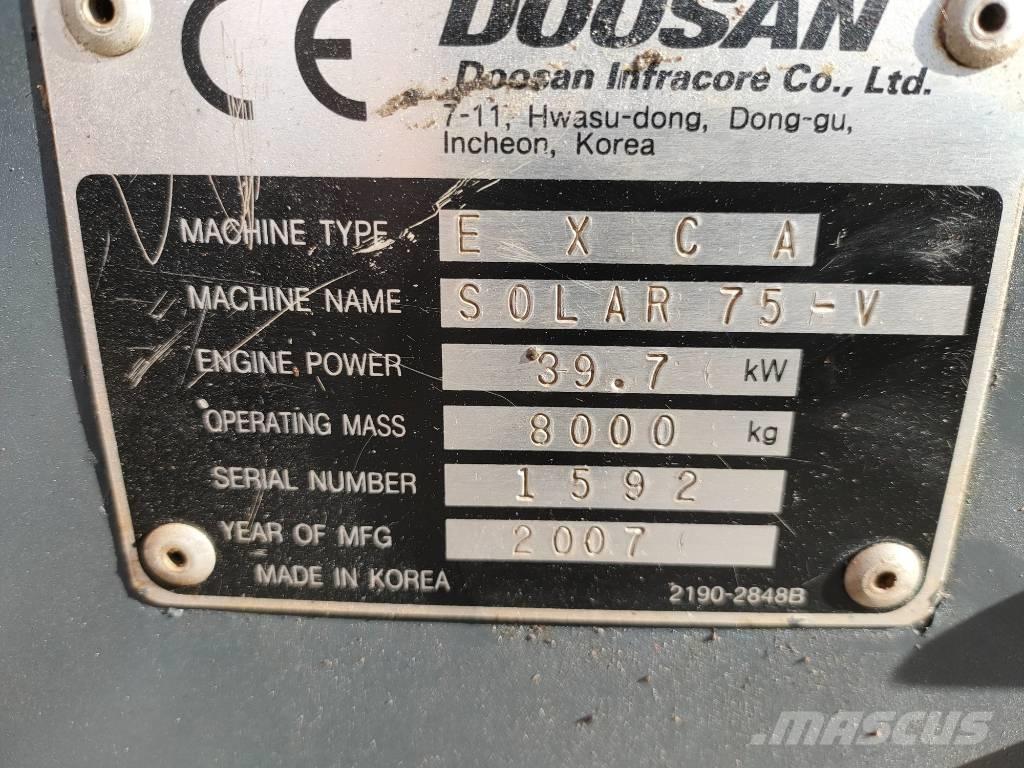 Daewoo Solar 75 Midi-gravemaskiner 7t - 12t
