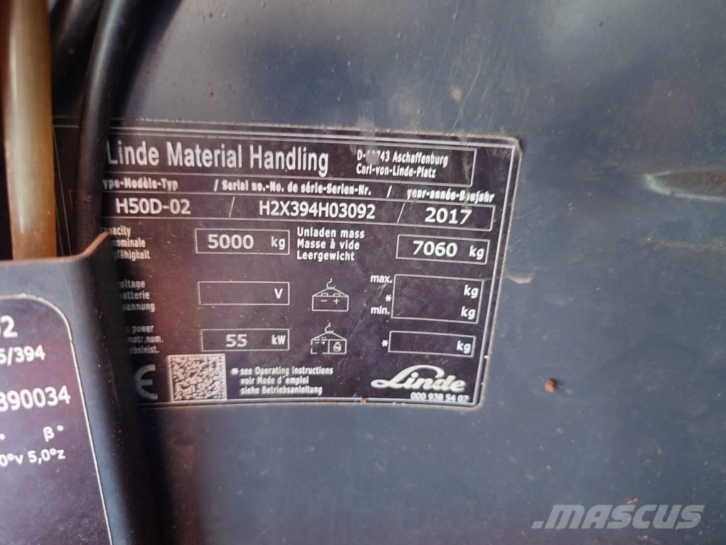 Linde H 50 D Diesel gaffeltrucks