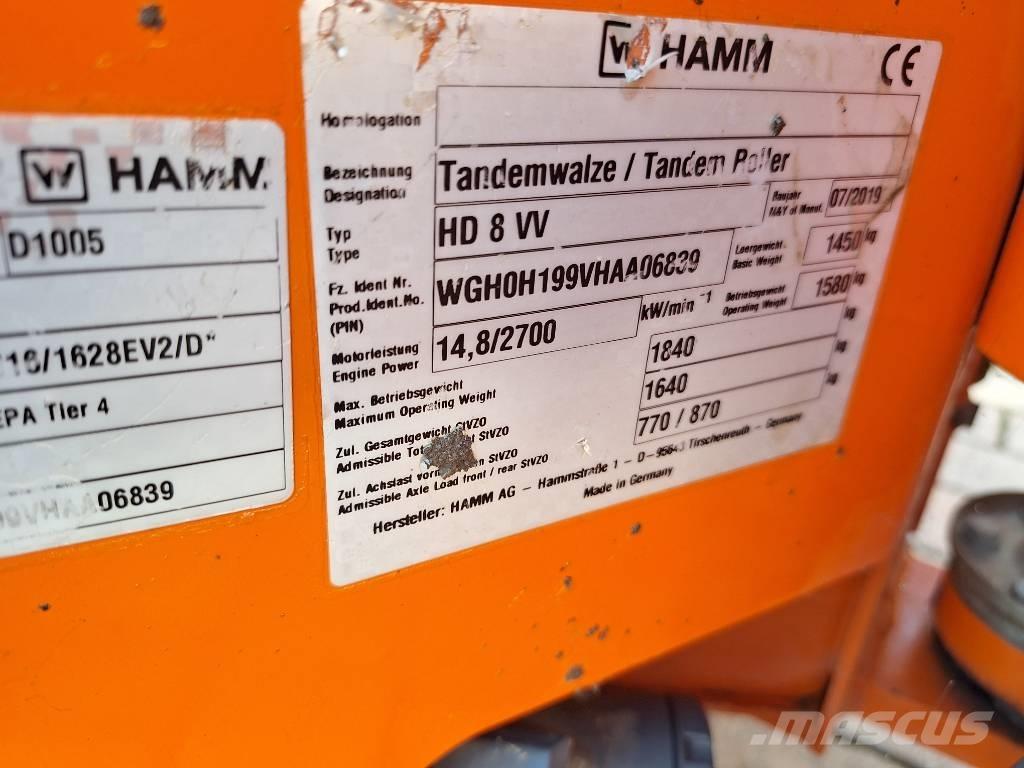 Hamm HD 8 VV Tvilling tromle