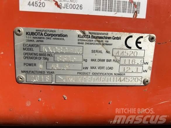 Kubota KX080 - 4 Entreprenør - Andet