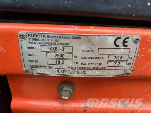 Kubota KX61-3 Entreprenør - Andet