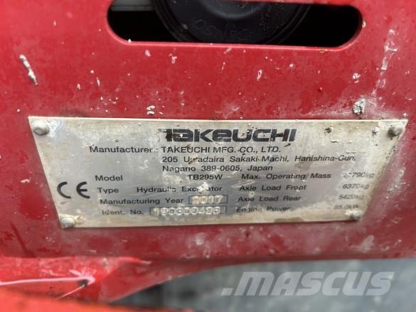 Takeuchi TB295W Gravemaskiner på larvebånd