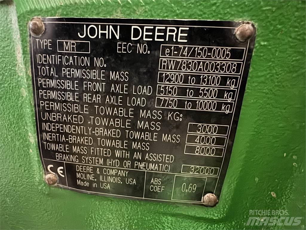 John Deere 7830 Traktorer