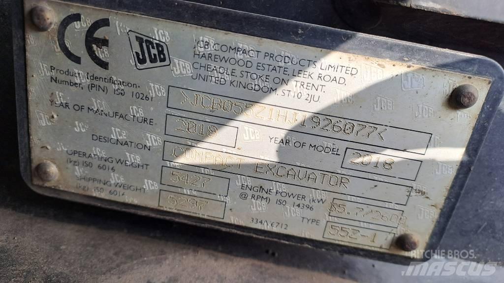 JCB 55Z-1 Minigravemaskiner
