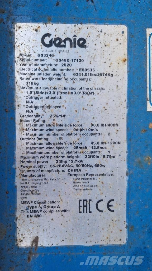 Genie GS 3246 Saxlifte