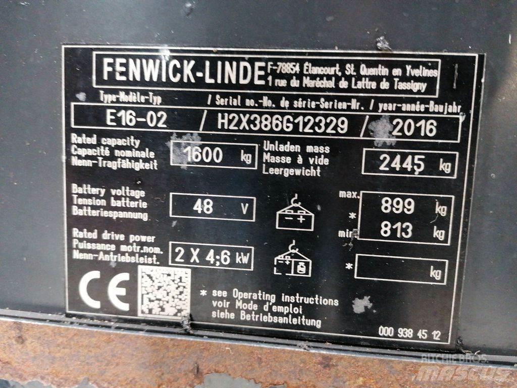 Linde E16-02 El gaffeltrucks