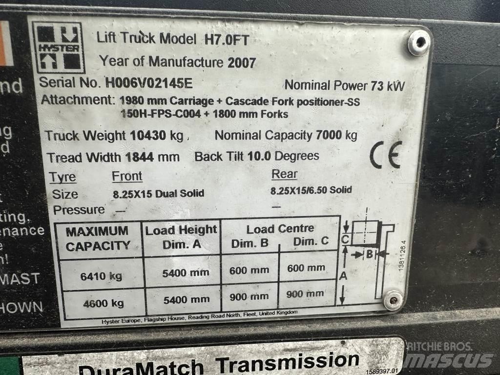 Hyster H7.0FT LPG gaffeltrucks