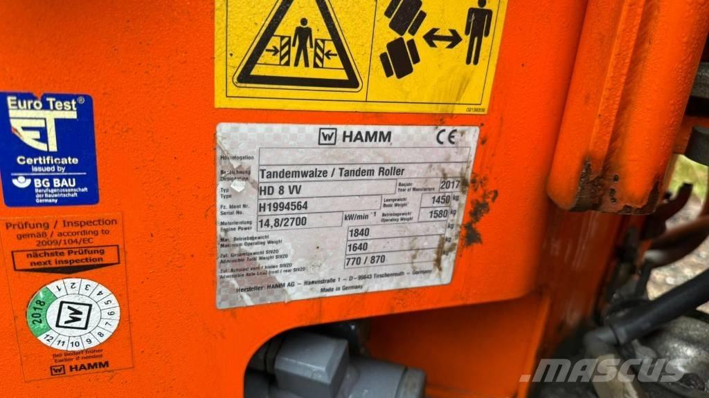 Hamm HD 8 VV Tvilling tromle