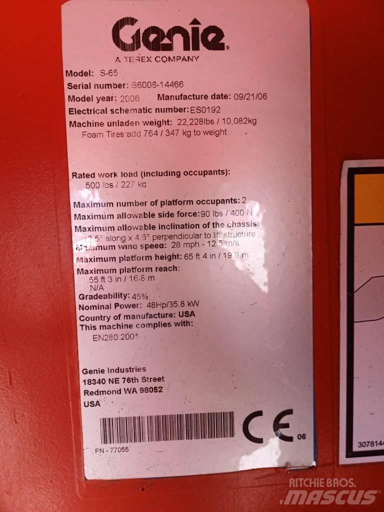 Genie S 65 Teleskoplifte