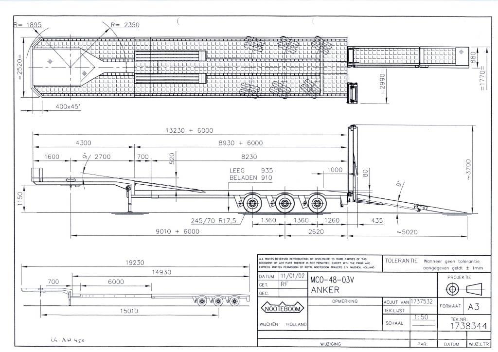 Nooteboom MCO-48-03V Semi-trailer blokvogn
