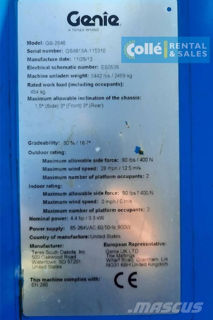 Genie GS-2646 | 2013 Saxlifte