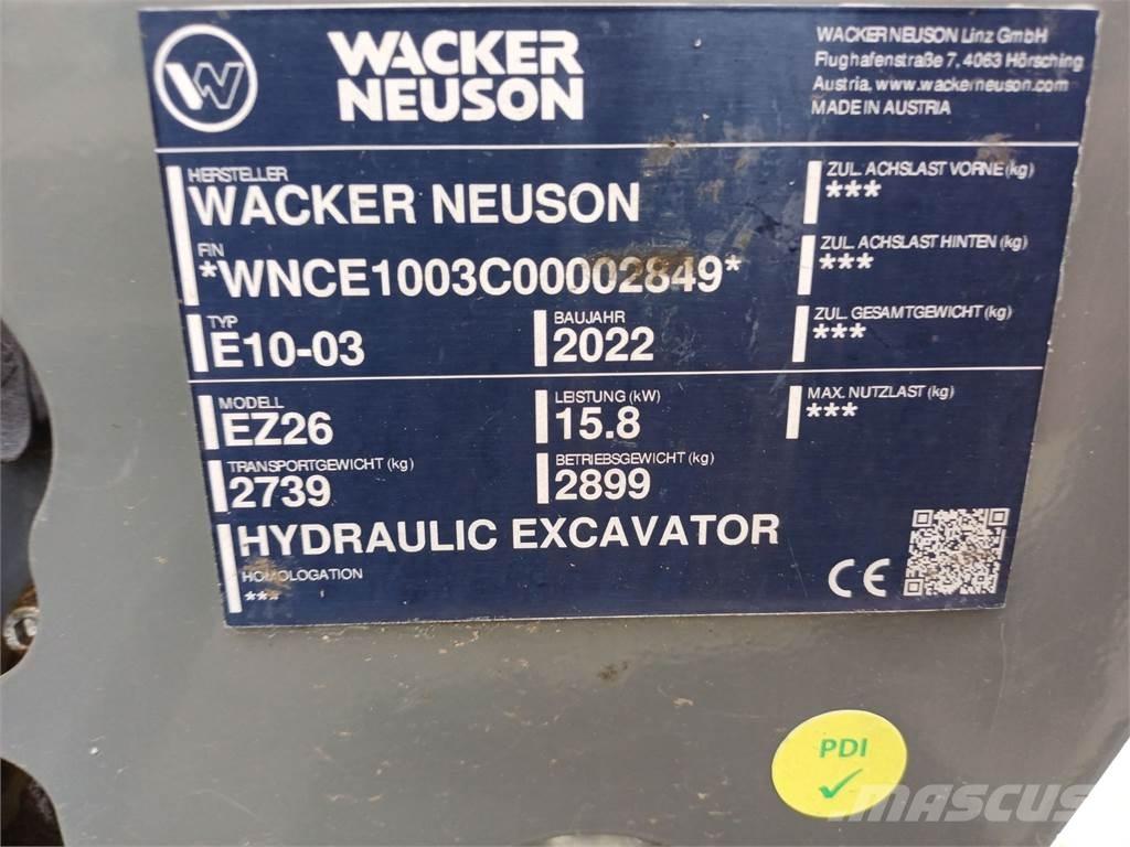Wacker Neuson EZ26 Gravemaskiner på larvebånd