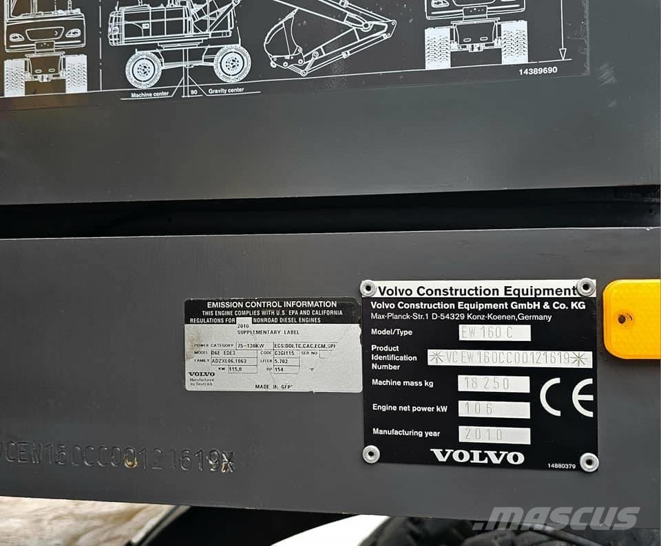 Volvo EW 160 C Gravemaskiner på hjul