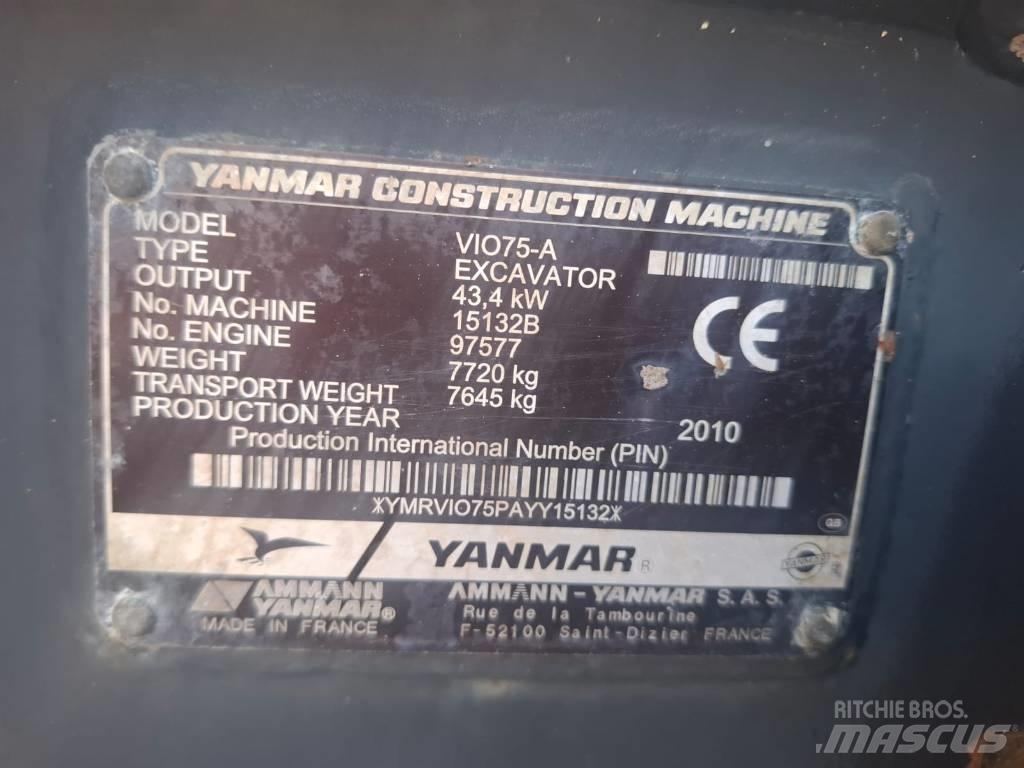 Yanmar Vio 75 A Midi-gravemaskiner 7t - 12t
