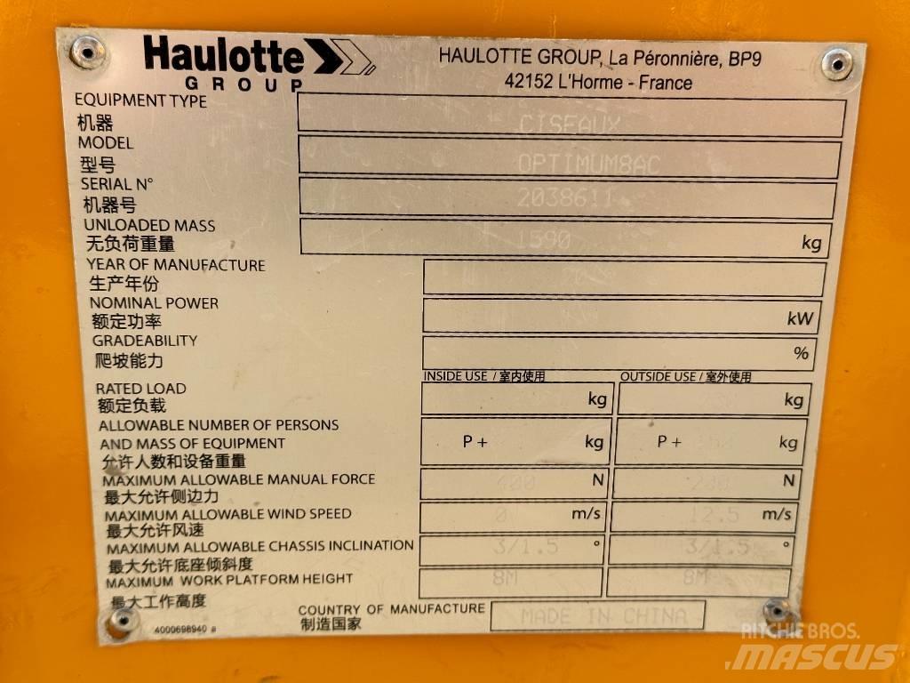Haulotte OPTIMUM 8 Saxlifte