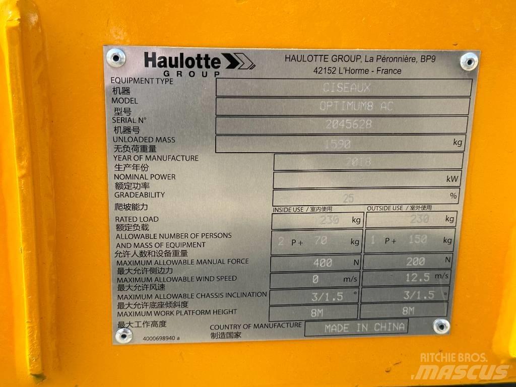 Haulotte OPTIMUM 8 Saxlifte