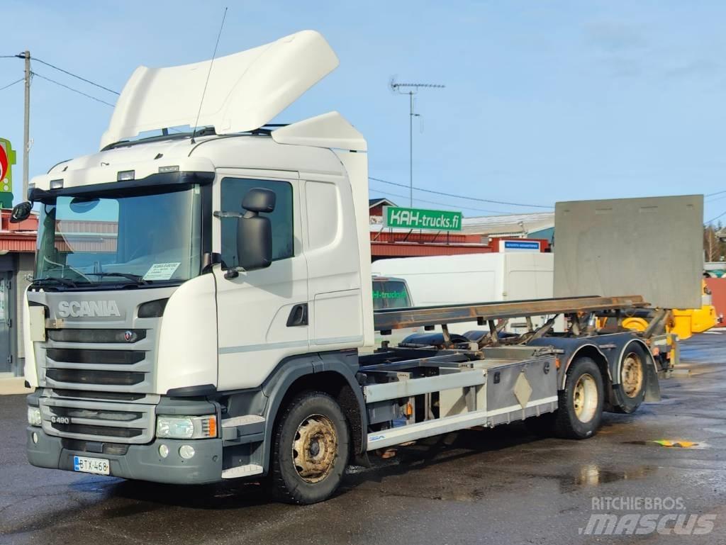 Scania G 490 Lastbiler med containerramme / veksellad