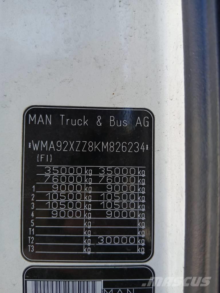 MAN TGX 35.580 Autotransportere / Knæklad