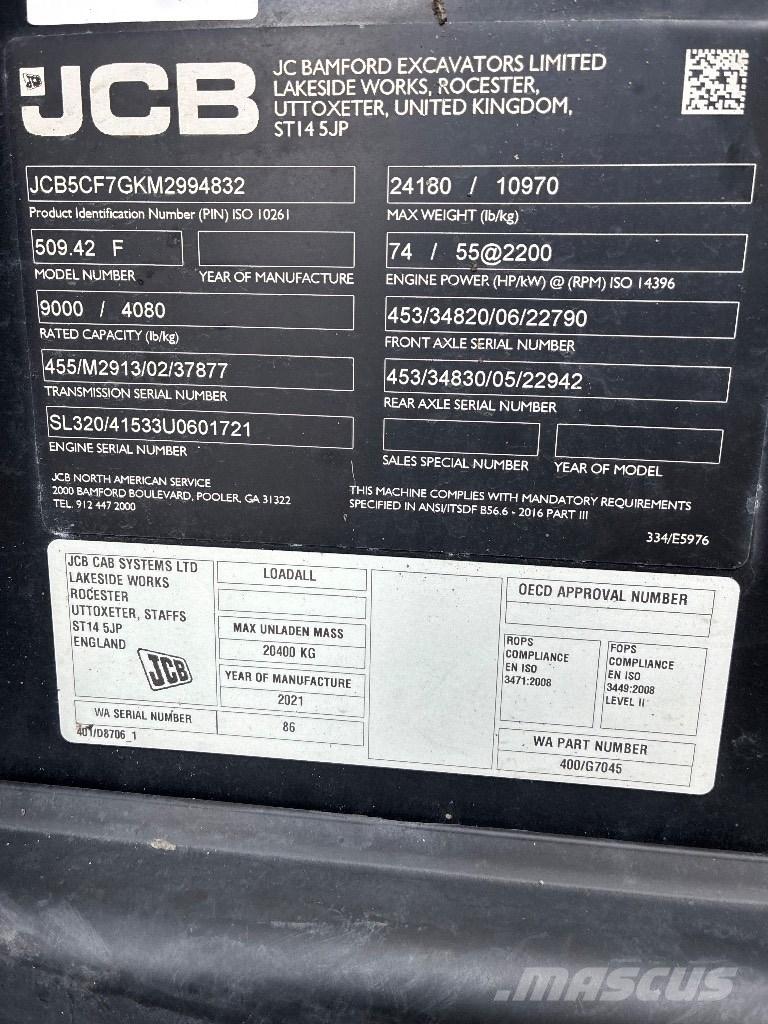 JCB 509-42 Teleskoplæssere