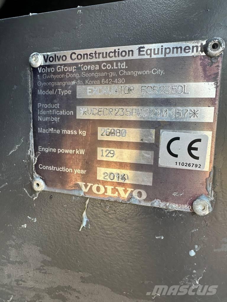 Volvo ERC235DL Gravemaskiner på larvebånd