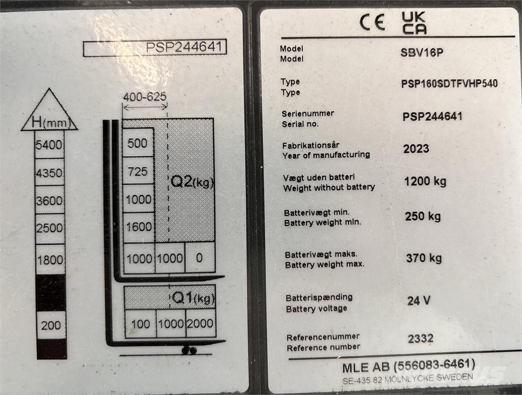Mitsubishi SBV16PI Selvkørende stablere
