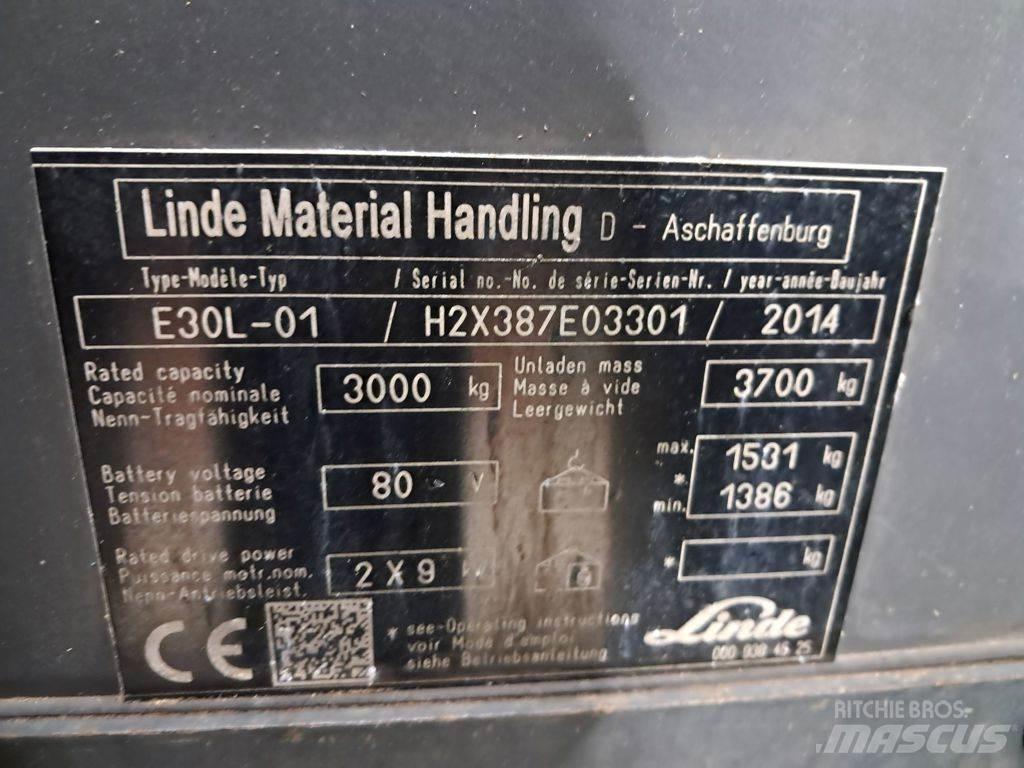 Linde E30L-01 El gaffeltrucks