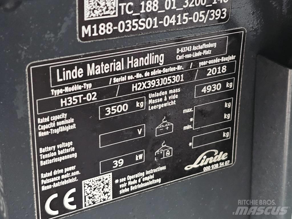 Linde H35T-02 LPG gaffeltrucks