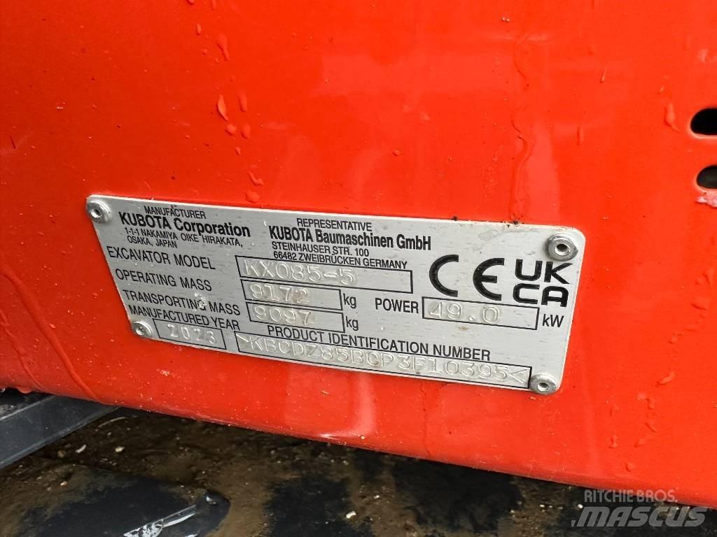 Kubota KX 085-5 2PGL Midi-gravemaskiner 7t - 12t