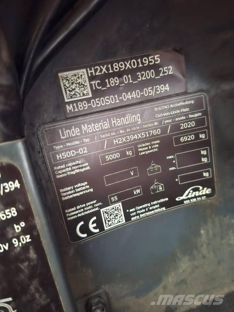Linde H50D-02 Diesel gaffeltrucks
