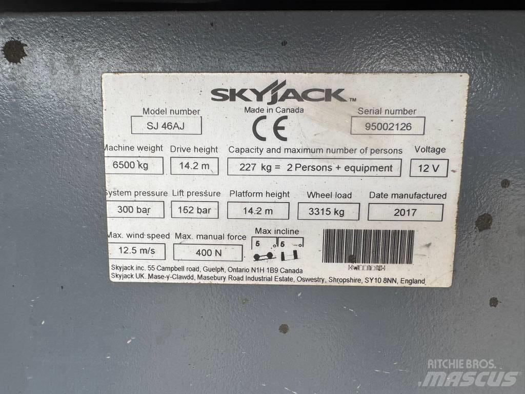 SkyJack SJ 46 AJ Bomlifte med knækarm