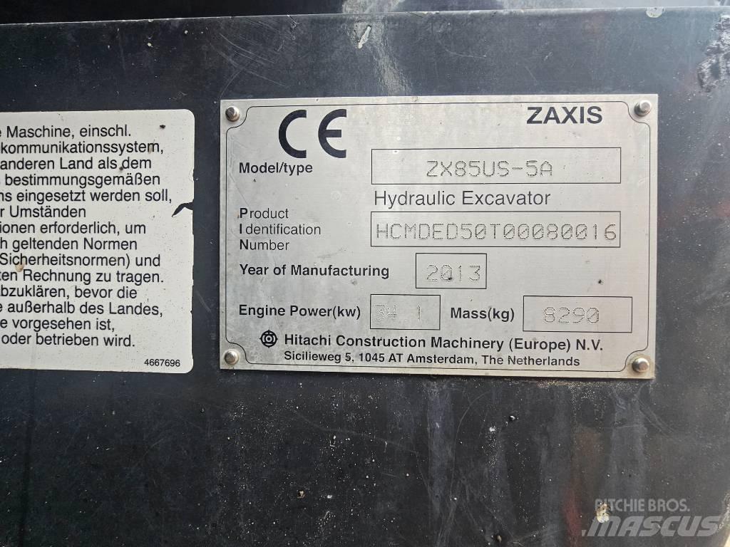 Hitachi ZX 85 US-5 A Midi-gravemaskiner 7t - 12t