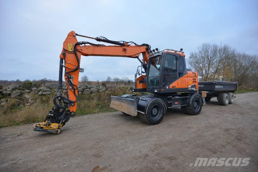 Doosan DX 165 W-5 Gravemaskiner på hjul