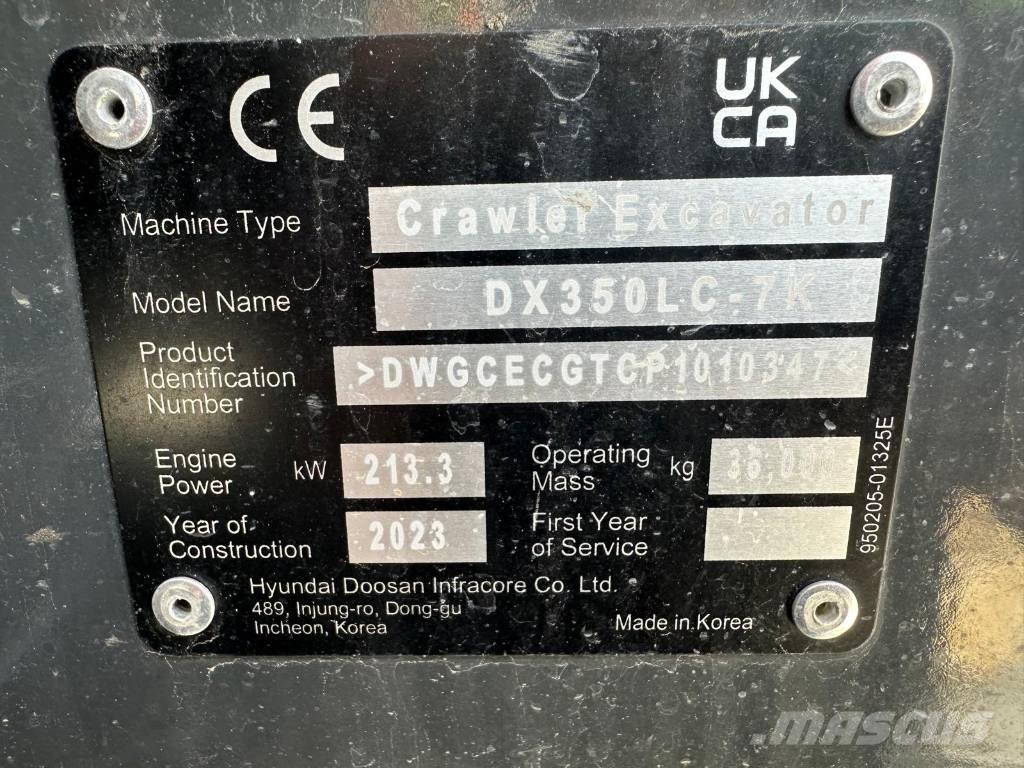 Doosan DX 350 NLC-7 Gravemaskiner på larvebånd