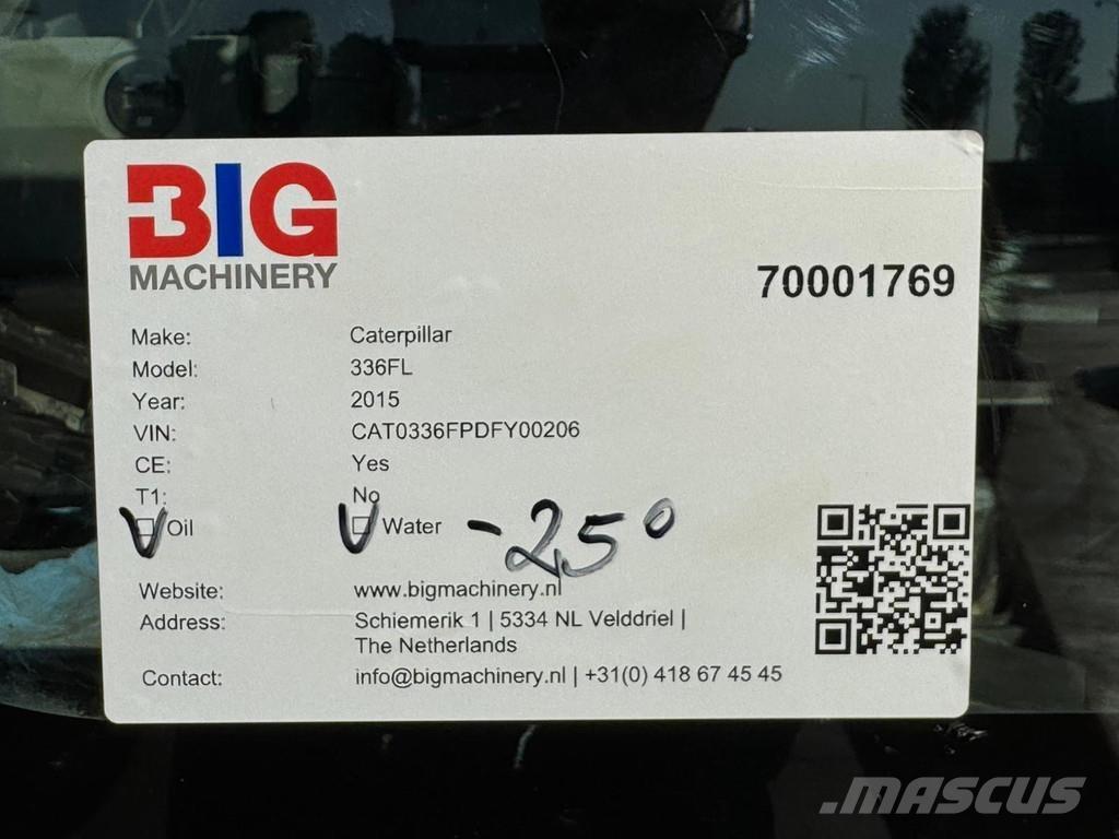 CAT 336FL XE Gravemaskiner på larvebånd