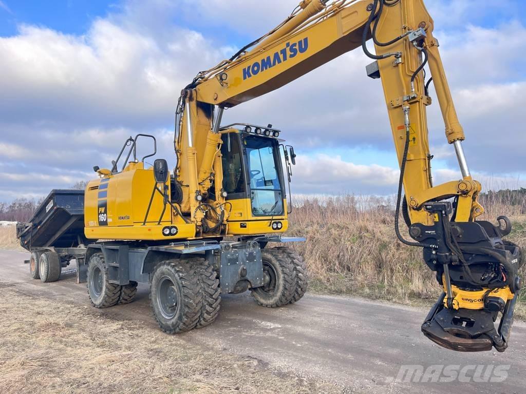 Komatsu PW 160 Gravemaskiner på hjul