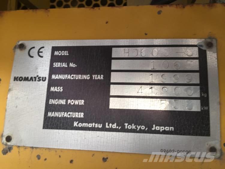 Komatsu HD 605-5 Knækstyrede dumpere