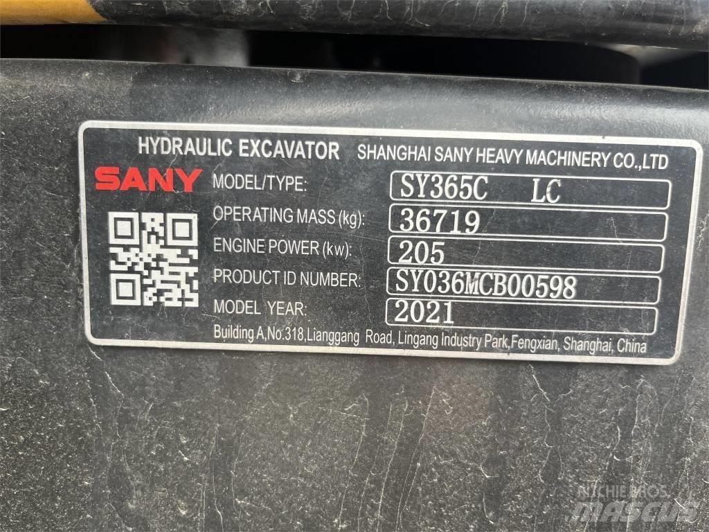 Sany SY365C Gravemaskiner på larvebånd