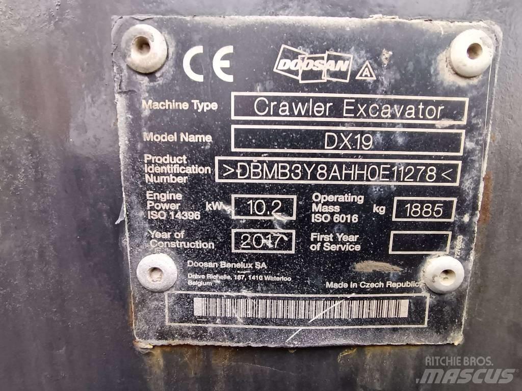 Doosan DX 19 Minigravemaskiner
