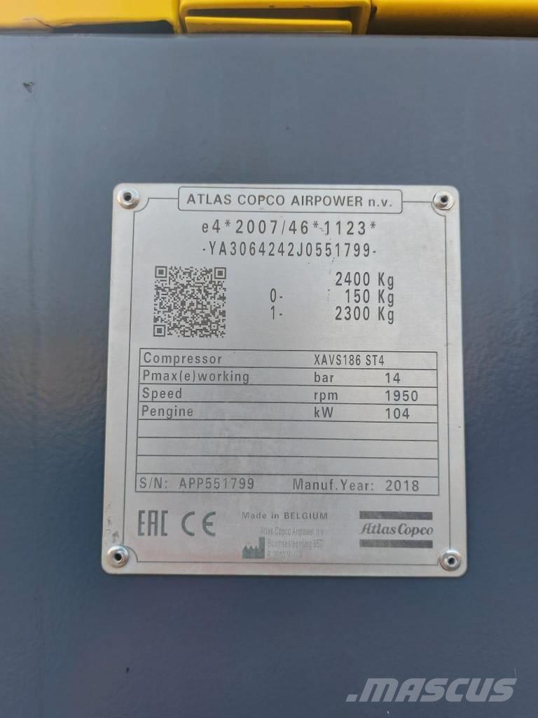 Atlas Copco XAVS186 Kompressorer