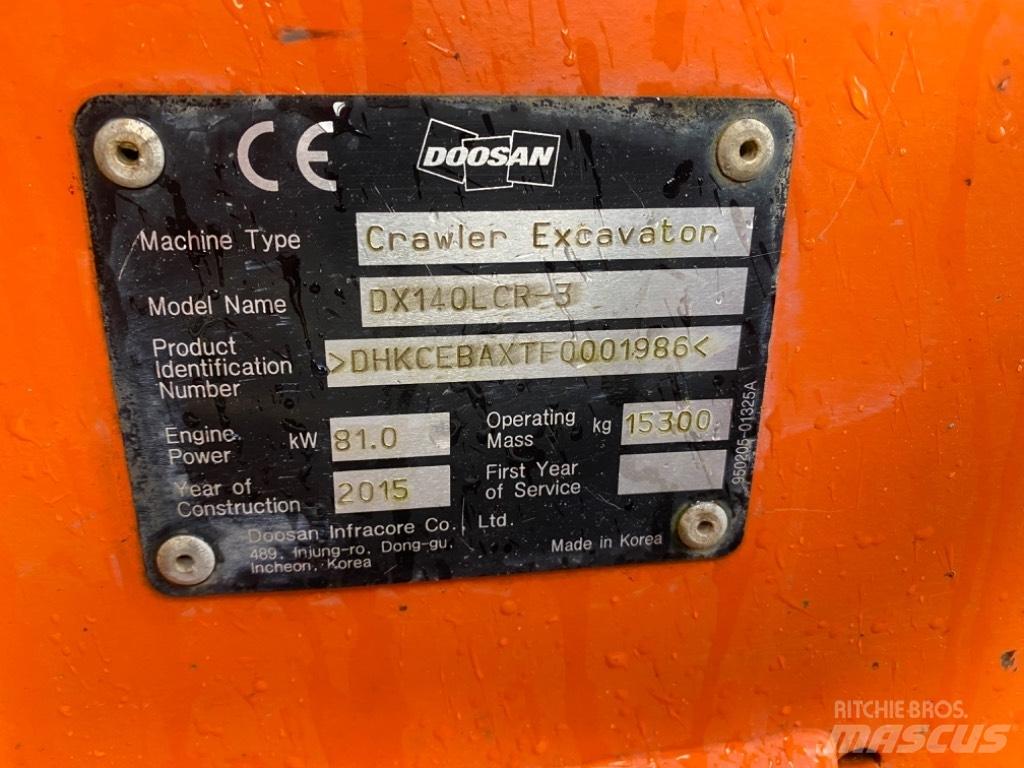 Doosan DX 140 LCR-3 Gravemaskiner på larvebånd