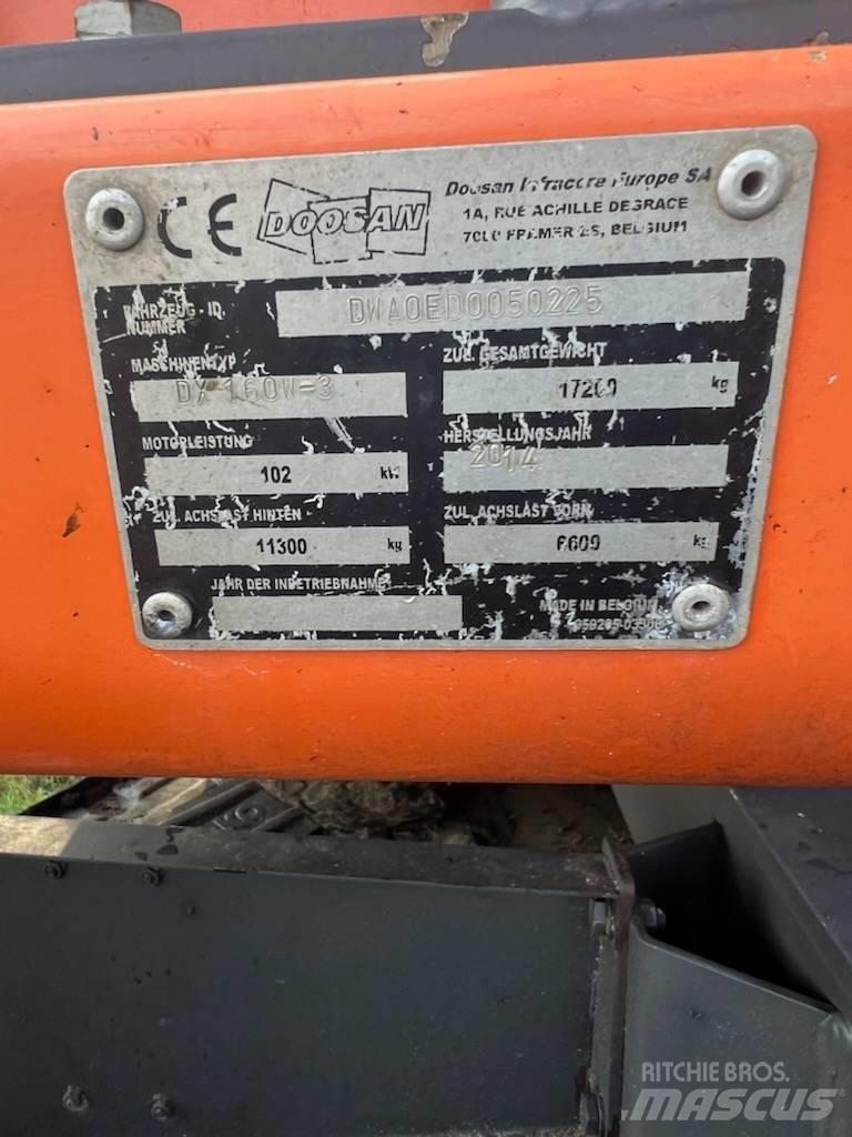 Doosan DX 160 W-3 Gravemaskiner på hjul