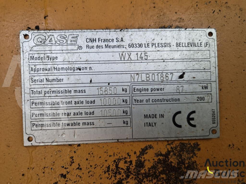 CASE WX 145 Gravemaskiner på hjul