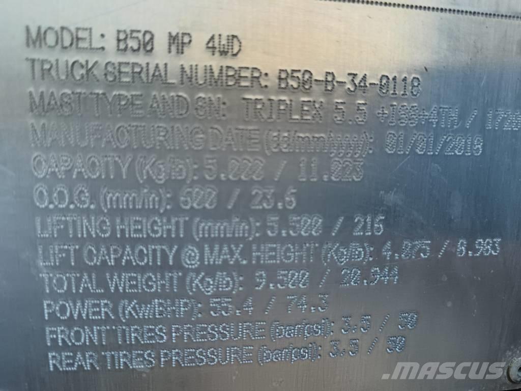 Bomaq B50 MP 4WD Diesel gaffeltrucks