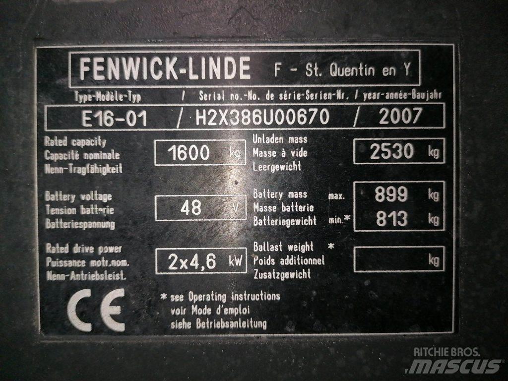Linde E16-01 El gaffeltrucks