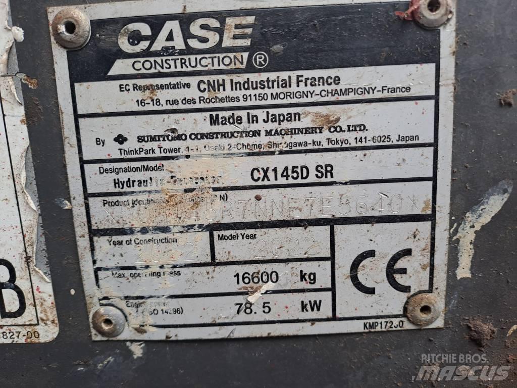 CASE CX145D SR Gravemaskiner på larvebånd